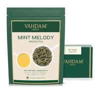 VAHDAM, hojas sueltas de té verde menta (50+ tazas) | | Té de menta con hojas de té verde puro | TAZA REFRESCANTE | Preparar como té caliente o té helado | 100gr