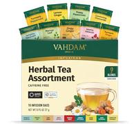 VAHDAM, Set de Regalo Té de Hierbas Día de la Madre (18 Bolsitas, 9 Sabores) | Sin Cafeína | Infusión Doble | Gift Ideas para Mujeres y Mamá