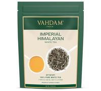 VAHDAM, Té Blanco (50g, 25 tazas) Hojas de Té Blancas Imperiales de Himalaya | Hojas blancas de té sueltas