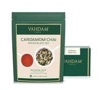 VAHDAM Té Chai con Cardamomo | 100g Té Suelto | Negro Especiado 100% Natural con Cardamomo | Mezcla Tradicional India Masala Chai | Sellado al Vacío para Frescura