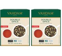 VAHDAM, Té Chai Masala Doble Especia (100 g, 50 tazas), FUERTE Y PICANTE, Ingredientes 100% Naturales - Té Negro, Cardamomo, Canela, Clavo, Pimienta Negra, Chai Latte (Paquete de 2)