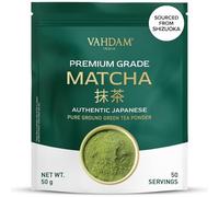 VAHDAM Te Matcha Premium 50g - 50 Tazas | Té Verde Japonés de Shizuoka | Sabor Suave y Equilibrado | Para Té, Matcha Latte & Batidos