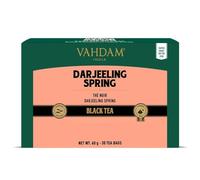 VAHDAM Té Negro Darjeeling Primavera | 30 Bolsitas Piramidales | Té Darjeeling de primera cosecha sin mezclar, envasado fresco en bolsitas piramidales