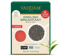 VAHDAM, Té Negro - Hojas Originales De Desayuno Inglés (340g, 170 tazas) Fuerte, Rico Y Aromatico | Té de Hojas Sueltas | El Mejor Té Negro del Mundo Hojas Sueltas | Hoja de Grado Largo de la India
