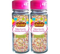 VAHINÉ - Pastelería - Fideos Multicolores Arco Iris - Para Decorar Pasteles y Cupcakes - 71g (Paquete de 2)