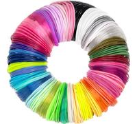 Vahlbeste Filamentos Lapiz 3D PLA,40 Colores,5M Cada Uno,Total 200M, Filamento Boligrafo con Dedos de Silicona y Plantilla, 1,75 mm 3D Filamento PLA para Bolígrafo 3D son Adecuados para MYNT3D,SCRIB3D