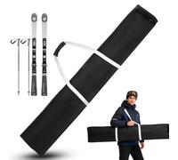 VAIAV Bolsa de esquí de 185 cm para 1 par de esquís, resistente al agua, bolsa de esquí con correas para los hombros y asa para bastones de snowboard y esquís