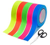 VAIAV Cinta Adhesiva Fluorescente Neon Tape Cinta de Tela fluorescente Cintas Adhesivas Fluorescente para Decoraciones del Arte del Partido(15Pcs)