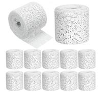 VAIGU:OA Juego de 12 rollos de 5 cm x 270 cm, vendaje de yeso, rollo de vendaje de yeso de secado rápido para medicina o modelismo de bebé, vientre y modelismo