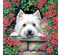 VAIIEYO DIY Diamond Painting Completo Kits Perro, 5D Kit De Pintura De Diamante Animal, Diamantes de Imitación de Diamante Bordado de Punto de Cruz, Manualidades Para Decoración 35X35cm