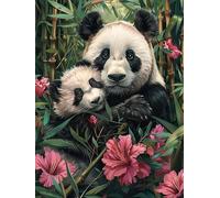 VAIIEYO DIY Diamond Painting Panda, Diamond Painting Kit Completo Animal, 5D Pintura Diamante, Diamante de Bordado Manualidades para decoración 30X40cm-3