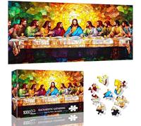VAIIEYO Jesús Puzzle 1000 Piezas Adultos, Puzzles Adultos Religión, Puzles Coloridos, Regalo Creativo para la Relajación, A Partir de 14 años, Medidas: 80x41 cm