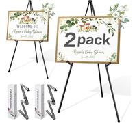 VAIIGO 2 Pieza Trípode de Caballete, caballetes Plegables Ajustables para Artistas, Soporte Easley de Lona artística, Soporte de Cartel de,Negro