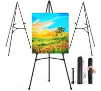 VAIIGO Caballete para carteles, 3 pack caballete de exhibición para letrero de boda, soporte de póster de artista, trípode instantáneo plegable para pintura,metal ajustable de 168 cm con bolsa