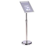 VAIIGO Póster de menú soporte ajustable reemplazable de acero inoxidable Publicidad signo soporte de, color plata A4