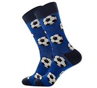 VaiKanhai 5 pares de calcetines largos de algodón para otoño e invierno para hombre, serie de pelotas, jacquard, calcetines para papá, a, Talla única