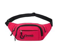 VaiKanhai Bolso bandolera para mujer y hombre, moderno, sencillo, monocolor, nuevo patrón, práctico, ligero, con cremallera, bolsillos y libros de arquitectura, rojo, talla única