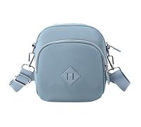 VaiKanhai Dos bolsillos grandes bolso de hombro casual de nailon con estampado floral para mujer, bolso bandolera, bolso de hombro, bolso de deporte, riñonera para hombre, azul celeste, talla única