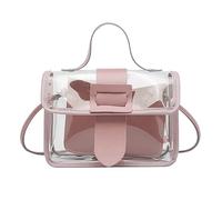 VaiKanhai Leggins Con Y Bolsillos Bolso Bandolera Transparente, Bolso de Mano Aprobado Estadio Bolsa de Concierto de Vegano para Mujeres y Adolescentes Bolsas Pelle, Rosa., talla única