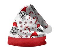 VaiKanhai Sombrero de Navidad para adultos, fiestas de vacaciones y eventos de disfraces, árbol de Navidad, sombrero de Papá Noel, gorro de invierno cálido para hombre (blanco, M)