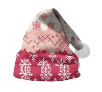 VaiKanhai Sombrero de Navidad para adultos, fiestas y eventos de disfraces, árbol de Navidad, sombrero de Papá Noel, gorro de invierno cálido para hombre (rosa, S)