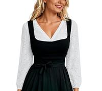 VaiKanhai Top sin tirantes para mujer, chaqueta de cerveza, fiesta de cerveza, Ding Dong Outfit Camisa Top Vestido, Blanco, XL