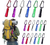 Vaileal 18 mini linternas, llavero LED, linterna de aluminio de colores con mosquetón, linterna portátil pequeña para la escuela, al aire libre, caza, excursiones de mochila, urgente