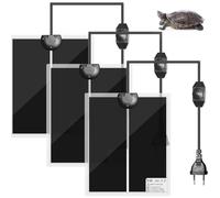 Vaileal 3 esteras calefactoras de terrario: 5W, 15x14cm Esteras calefactoras reptiles con control de temperatura, estera calefactora para reptiles, impermeable y resistente a la humedad para reptiles