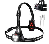 Vaileal Luz de marcha con reflectores LED, luz de marcha para trotar con carga USB, 500 lúmenes, 3 modos, IPX6 impermeable, ángulo de haz ajustable de 120 grados