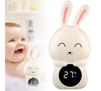 Vaileal Termómetro de baño para bebé, termómetro de agua para bebé, termómetro para bebé, termómetro de baño seguro para niños, termómetro para bañera con luz de advertencia LED, función de