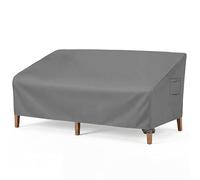 Vailge Funda resistente para sofá de patio, 100 % impermeable, 3 plazas, uso al aire libre, y muebles jardín, con ventilación asa, 200 cm ancho x 94 cm profundidad 89 cm alto, gris