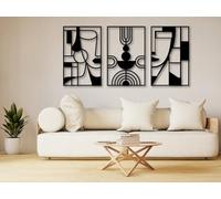 VAILLA - Juego de 4 flores decorativas de pared de madera, diseño floral, decoración 3D para dormitorio, sala de estar y cocina, Pablo Picasso