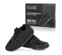 Vaily Cubrezapatos negros - 80 unidades (40 pares) de fundas para zapatos resistentes y antideslizantes