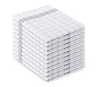 Vaily Paños de Cocina, 10 Unidades, 70 x 45 cm, 100% algodón, diseño de Cuadros, Color Gris