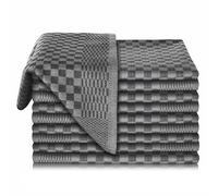 Vaily Paños de cocina Premium Pack de 10 - Paños Secos Hechos de 100% Algodón Súper Absorbente - Certificado Oeko-Tex - 70 x 45 cm Negro