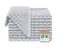 Vaily Paños de cocina premium, paquete de 10 unidades, paños secos de 100 % algodón, muy absorbentes, certificado Öko-Tex, 70 x 45 cm, color gris, 30121