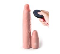 Vaina fálica realista para el alargamiento del pene manguito vibratorio