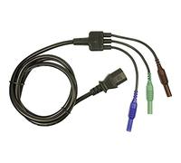 Vainas de seguridad [enchufe 4 mm - Enchufe IEC C13] 1.50 m Azul Verde Marrón Cliff cih29920