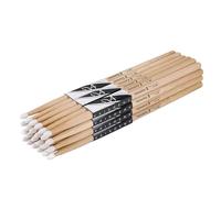 Vaisoeny 2B - Juego de baquetas con punta de nailon para batería acústica o electrónica, baquetas ovaladas de roble con punta de nailon para bateristas y principiantes (12 pares)