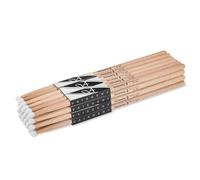 Vaisoeny 5a - Juego de baquetas con punta de nailon para batería acústica o electrónica, baquetas ovaladas de roble con punta de nailon para bateristas y principiantes (12 pares)