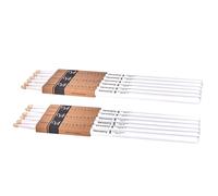 Vaisoeny Baquetas 5A lacadas clásicas de madera de arce dura, 6 pares de baquetas para niños y adultos, accesorios profesionales de percusión para instrumentos musicales (blanco)