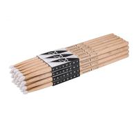 Vaisoeny Baquetas bateria, baquetas 5B de madera de roble con puntas de nailon para batería acústica o electrónica (12 pares)