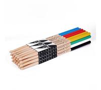 Vaisoeny Baquetas con mango de goma antideslizante, baquetas 7A para adultos, 12 pares de baquetas clásicas de madera de arce para niños, accesorios profesionales de percusión para instrumentos