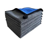 VAIYNWOM Juego de 6 Bayeta de Microfibra, 550GSM Super Suave y Cuidadosos, Paños de Microfibra sin Pelusas para la Limpieza de Coches y Motocicletas, 30x40cm(±1cm), Azul