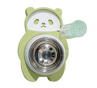 Vajilla 2 en 1 para mascotas, cuenco de agua y comida para perros, dispensador automático antiderrames, juego combinado para cuenco panda y comedero automático para mascotas