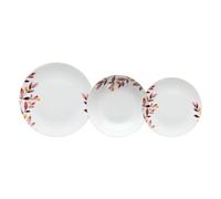 Vajilla Blanco Multicolor Porcelana Hojas 1 cm 37 x 23 x 30 cm 18 Piezas - Marca: BigBuy Home - EAN: 8445146090386