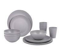 Vajilla Bo-Camp Tableware Renew RPET 16pcs Color: gris