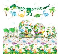 Vajilla Cumpleaños Dinosaurios 20 personas - 183 pcs. Decoracion Dinosaurios Cumpleaños Tematica Dino Vajilla Completa Fiesta Infantil Dinosaurio Dino Party Decoracion. Louça de Aniversário Dinossauro