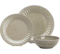 Vajilla de 12 piezas beige amalfi flamefield