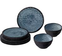 Brunner Vajilla Midday Venetian de melamina de 12 piezas Azul